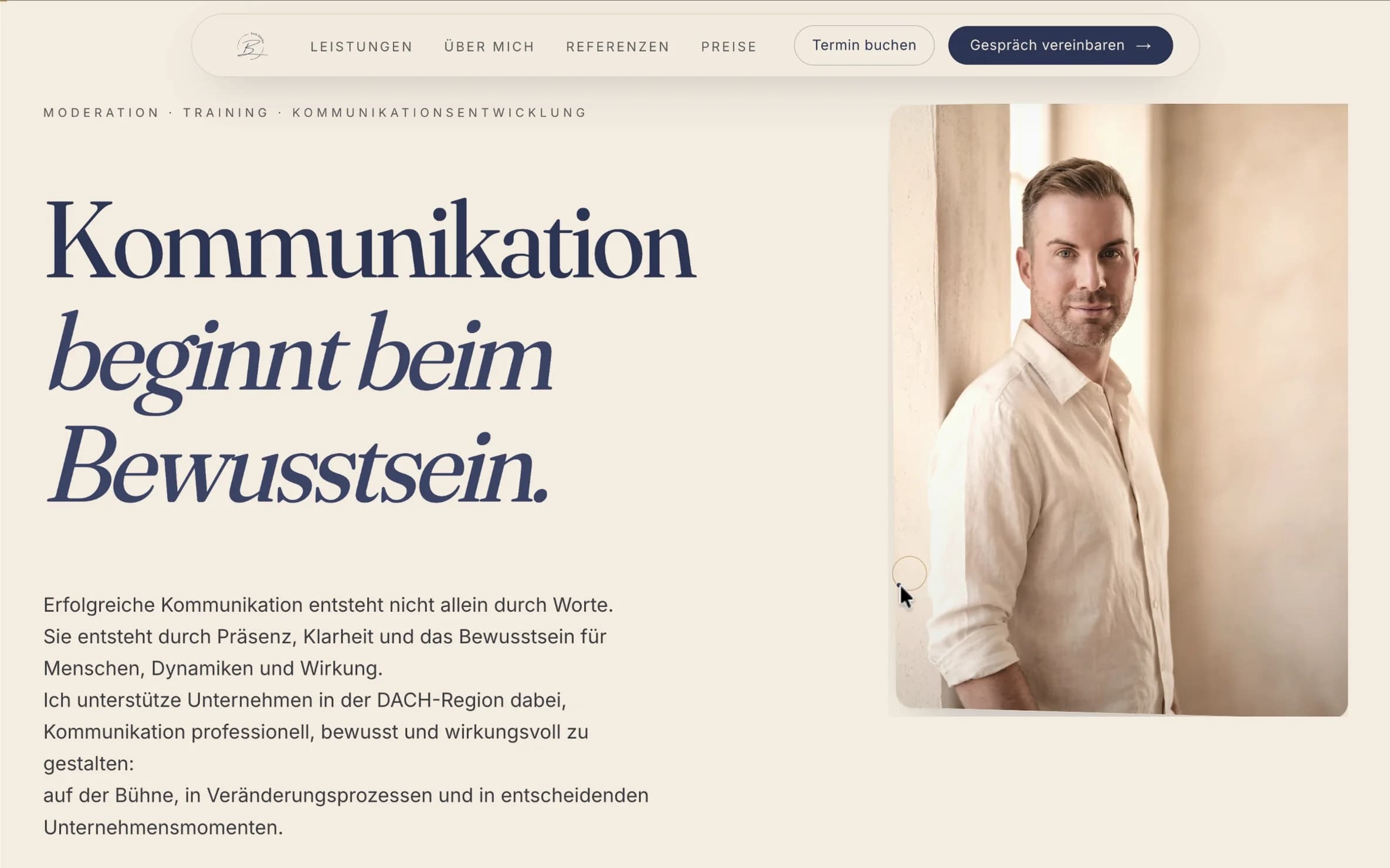 Boris Bärzler, Wirkung beginnt lange bevor gesprochen wird.